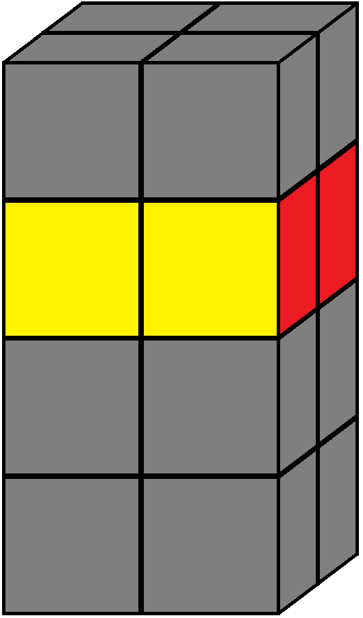 Aim of step 3 of how to solve the 2x2x4 tower cube