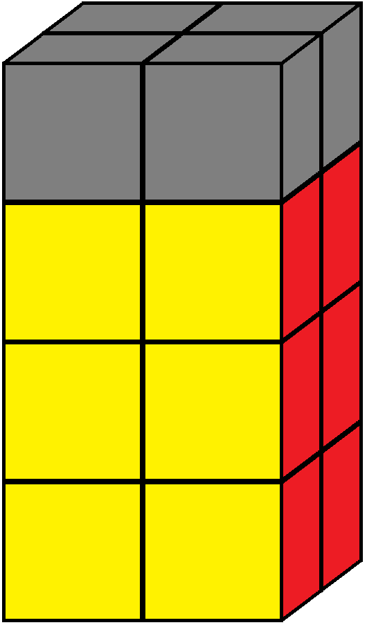 Up face of the 2x2x4 tower cube